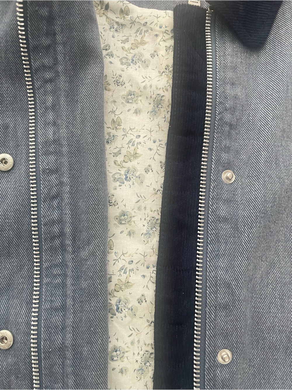Bagatelle Collection Denim/Corduroy Barn Jacket | Chore Utility Equestrian Ranch - Picture 11 of 16